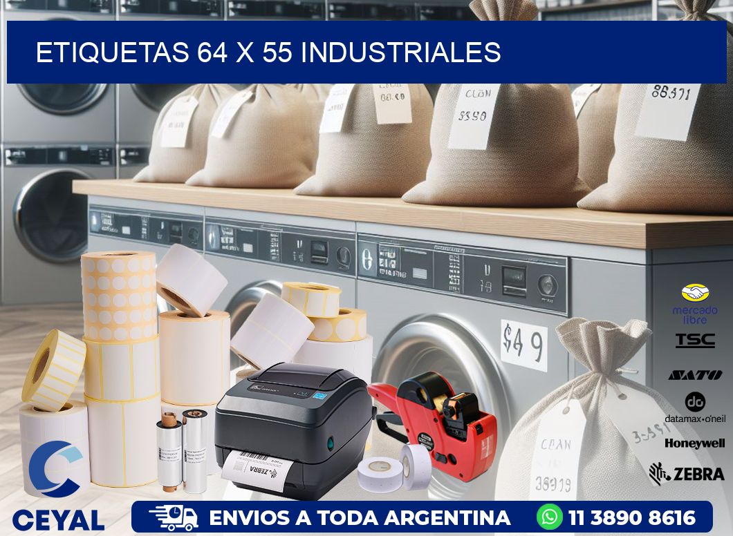 ETIQUETAS 64 x 55 INDUSTRIALES