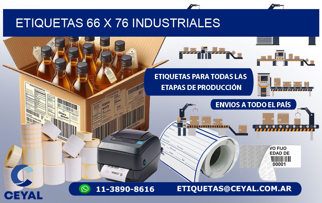 ETIQUETAS 66 x 76 INDUSTRIALES