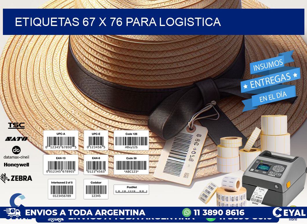 ETIQUETAS 67 x 76 PARA LOGISTICA