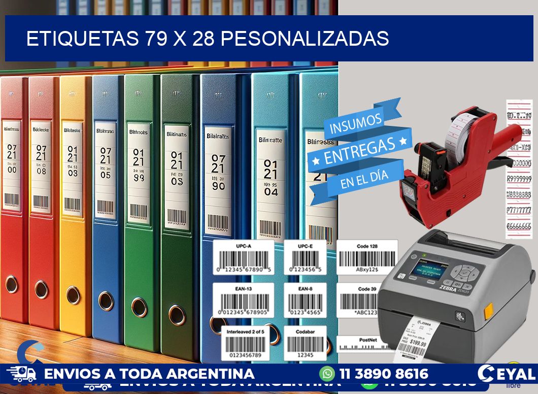 ETIQUETAS 79 x 28 PESONALIZADAS