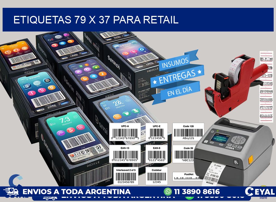 ETIQUETAS 79 x 37 PARA RETAIL