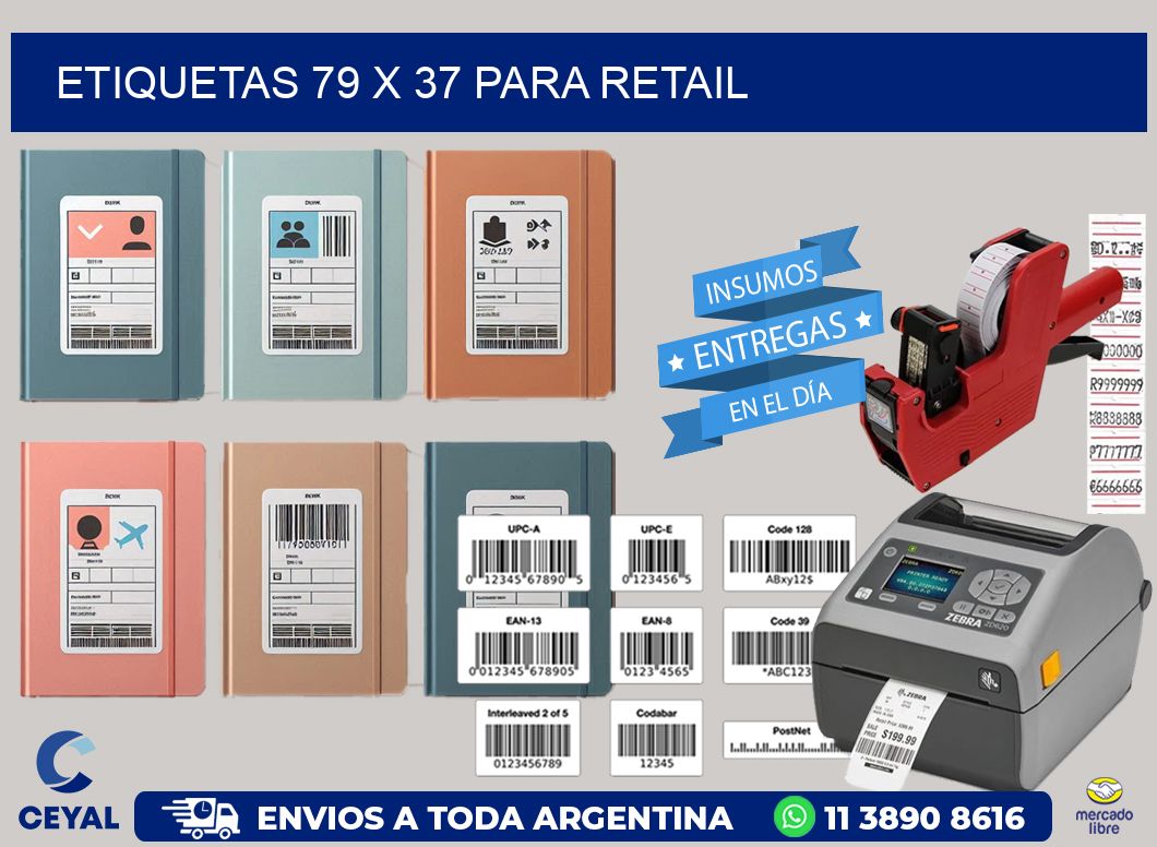 ETIQUETAS 79 x 37 PARA RETAIL