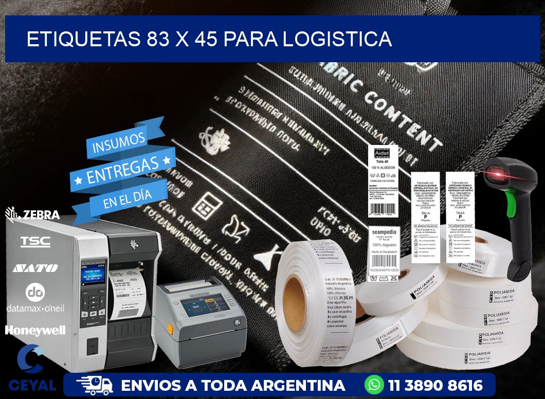 ETIQUETAS 83 x 45 PARA LOGISTICA