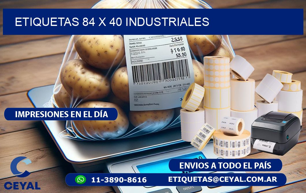 ETIQUETAS 84 x 40 INDUSTRIALES