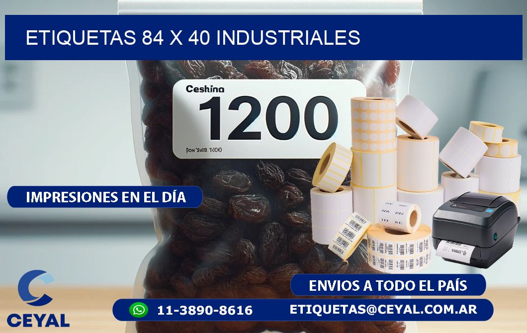 ETIQUETAS 84 x 40 INDUSTRIALES