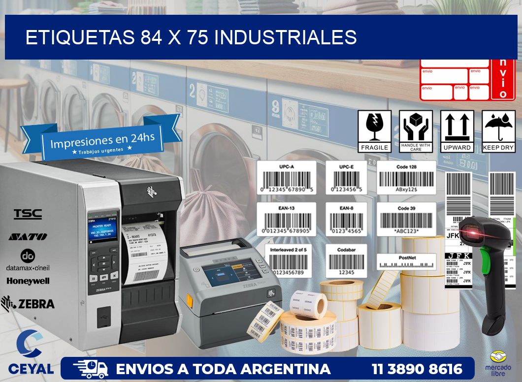 ETIQUETAS 84 x 75 INDUSTRIALES