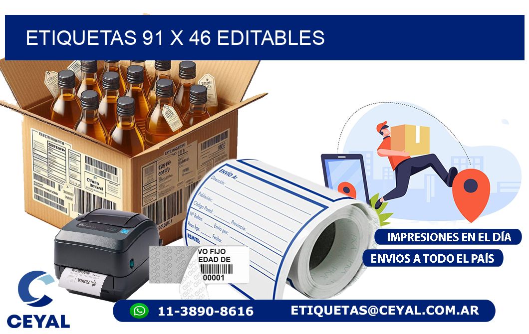 ETIQUETAS 91 x 46 EDITABLES
