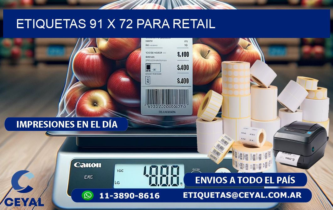 ETIQUETAS 91 x 72 PARA RETAIL