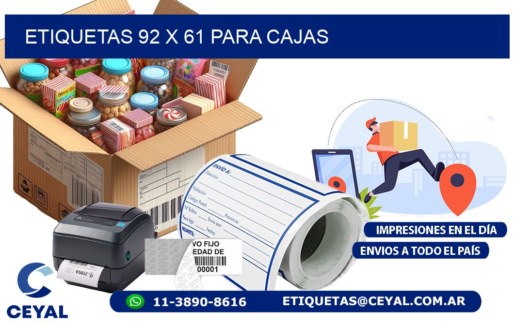 ETIQUETAS 92 x 61 PARA CAJAS