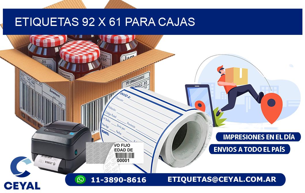 ETIQUETAS 92 x 61 PARA CAJAS