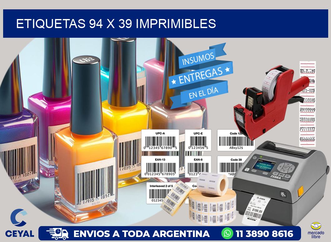 ETIQUETAS 94 x 39 IMPRIMIBLES
