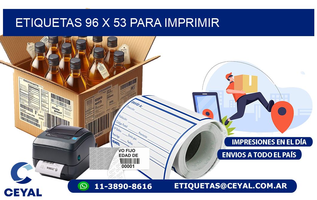 ETIQUETAS 96 x 53 PARA IMPRIMIR