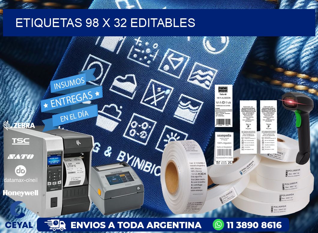 ETIQUETAS 98 x 32 EDITABLES