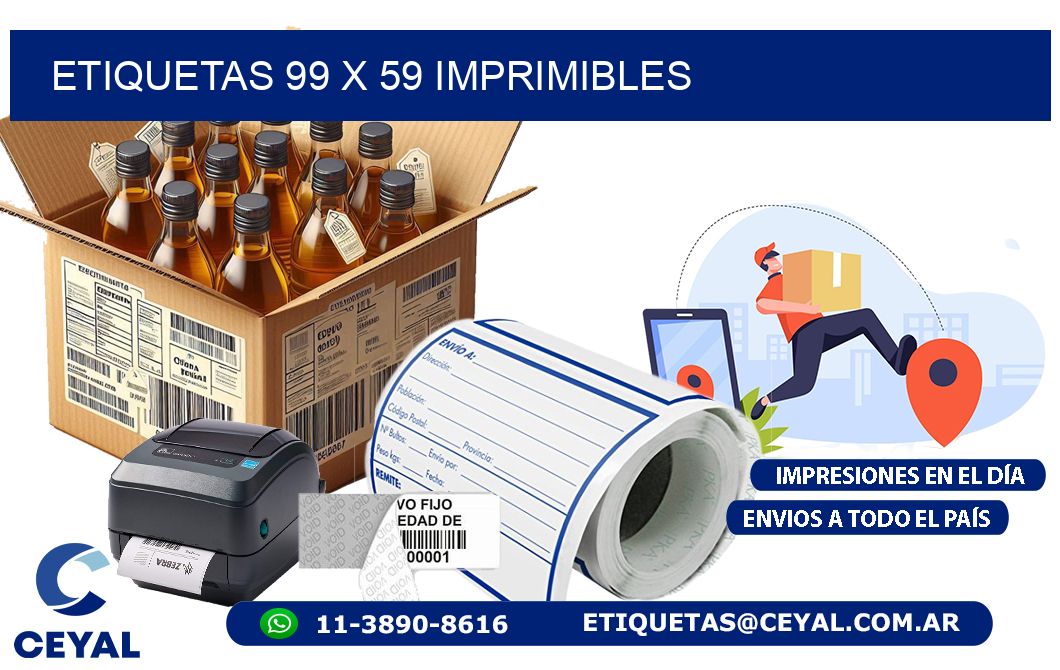 ETIQUETAS 99 x 59 IMPRIMIBLES