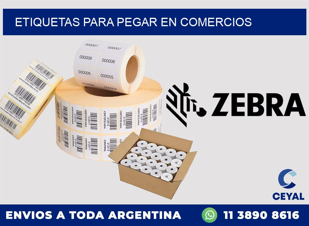 ETIQUETAS PARA PEGAR EN COMERCIOS