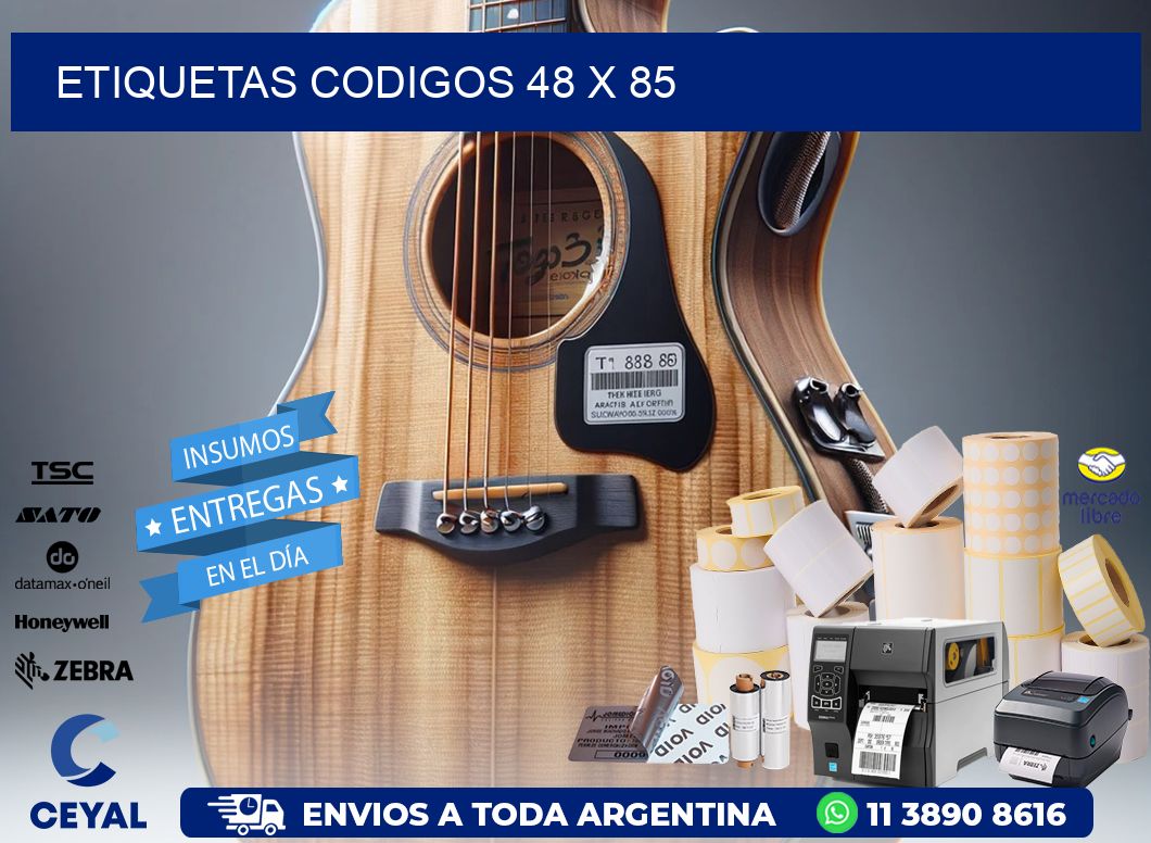 etiquetas codigos 48 x 85