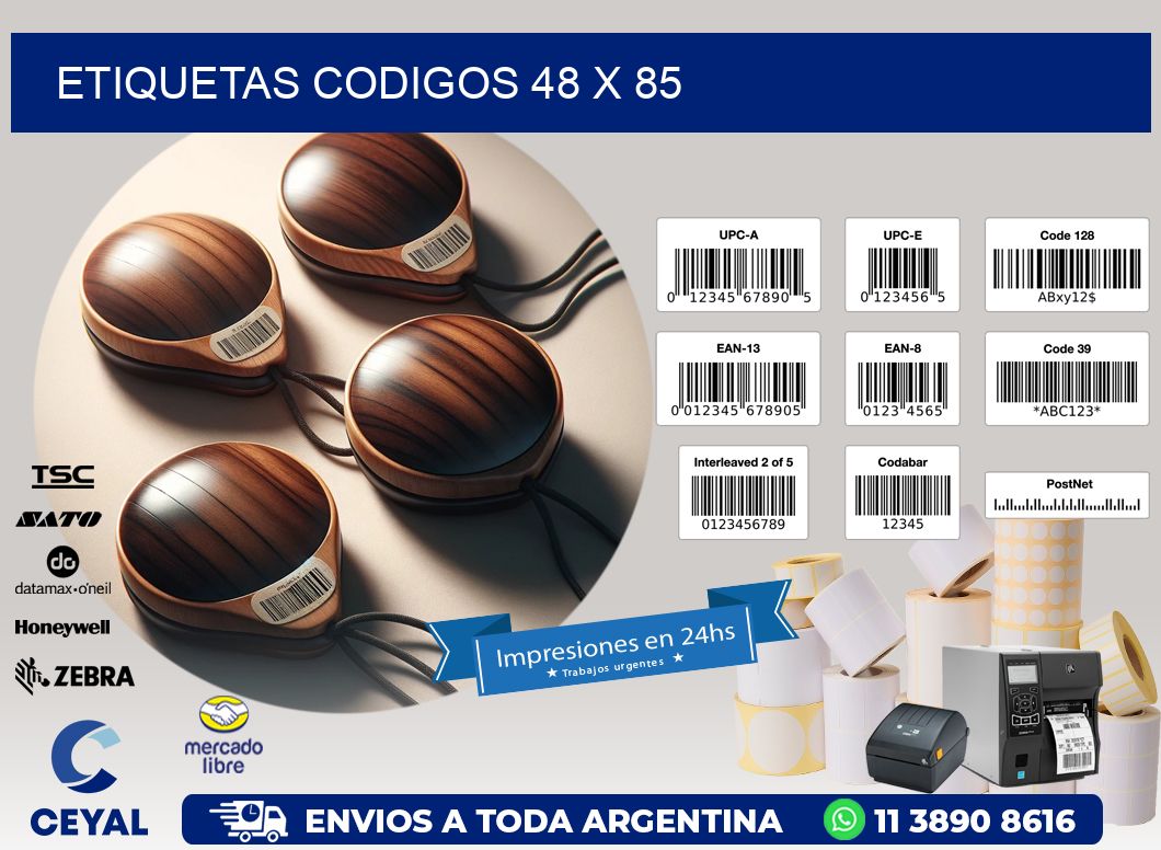 etiquetas codigos 48 x 85