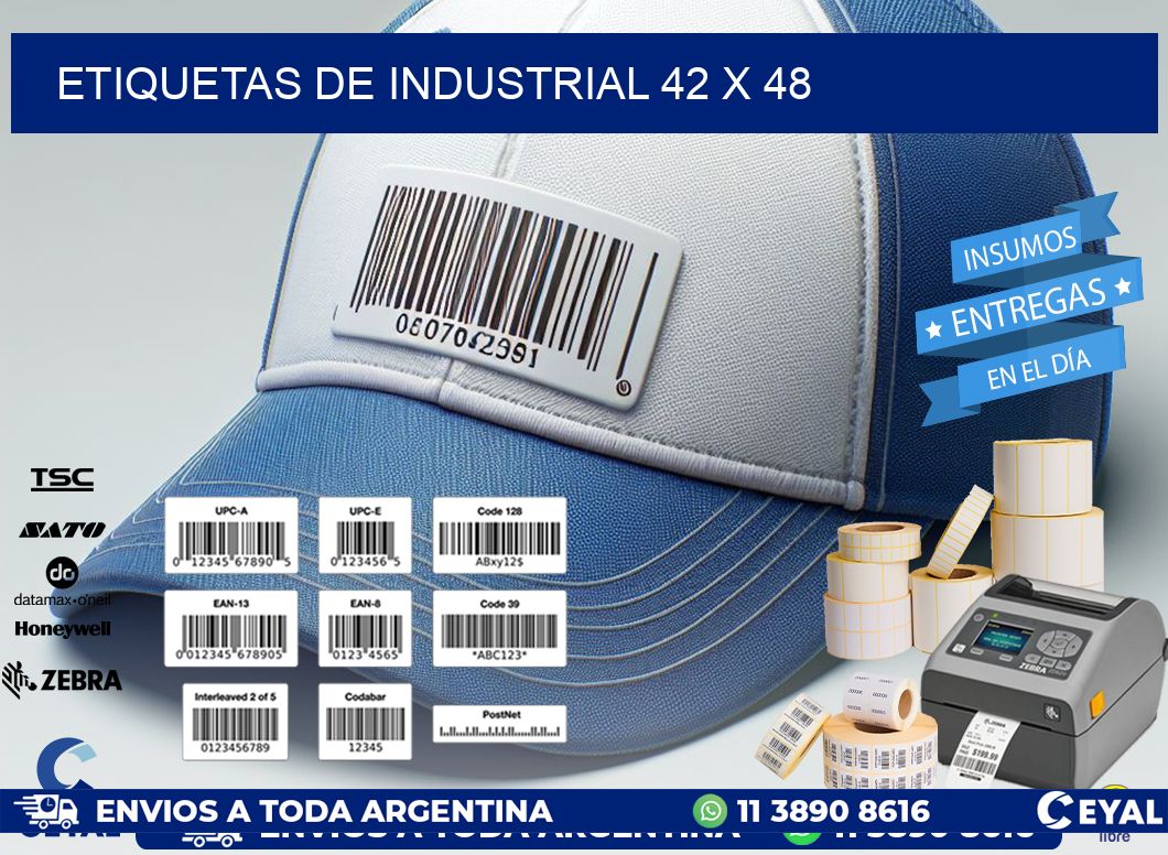etiquetas de industrial 42 x 48