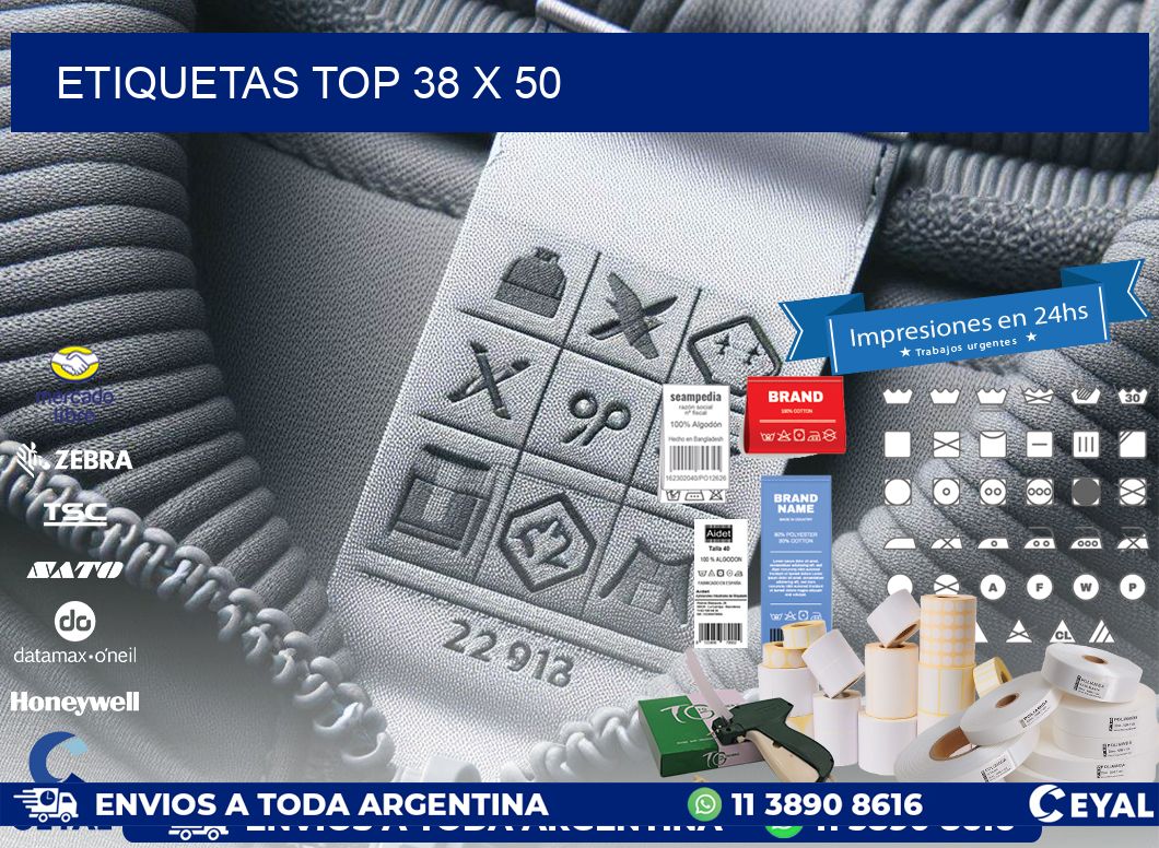 etiquetas top 38 x 50