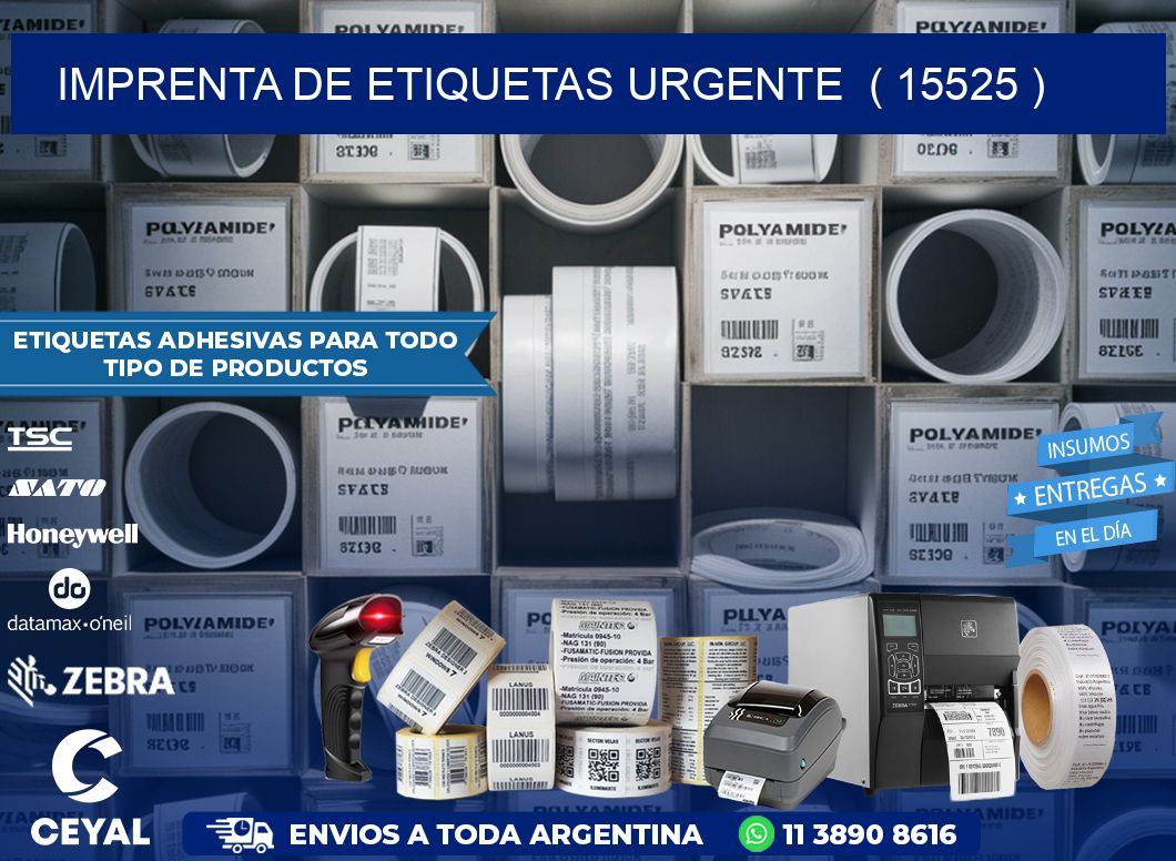 imprenta de etiquetas urgente  ( 15525 )