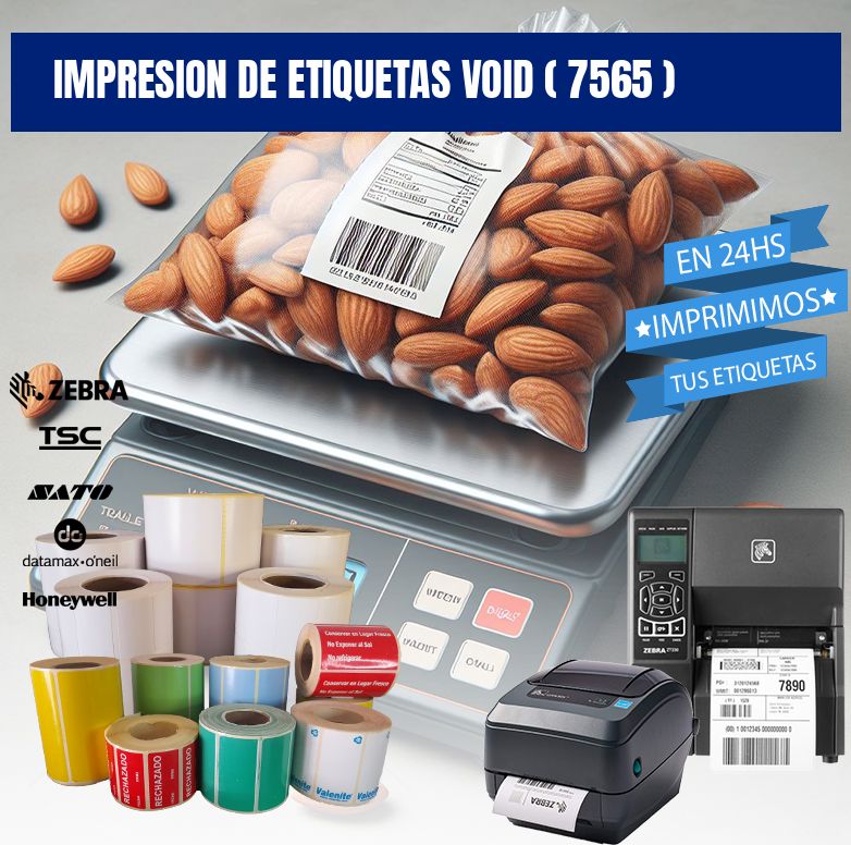 impresion de etiquetas VOID ( 7565 )