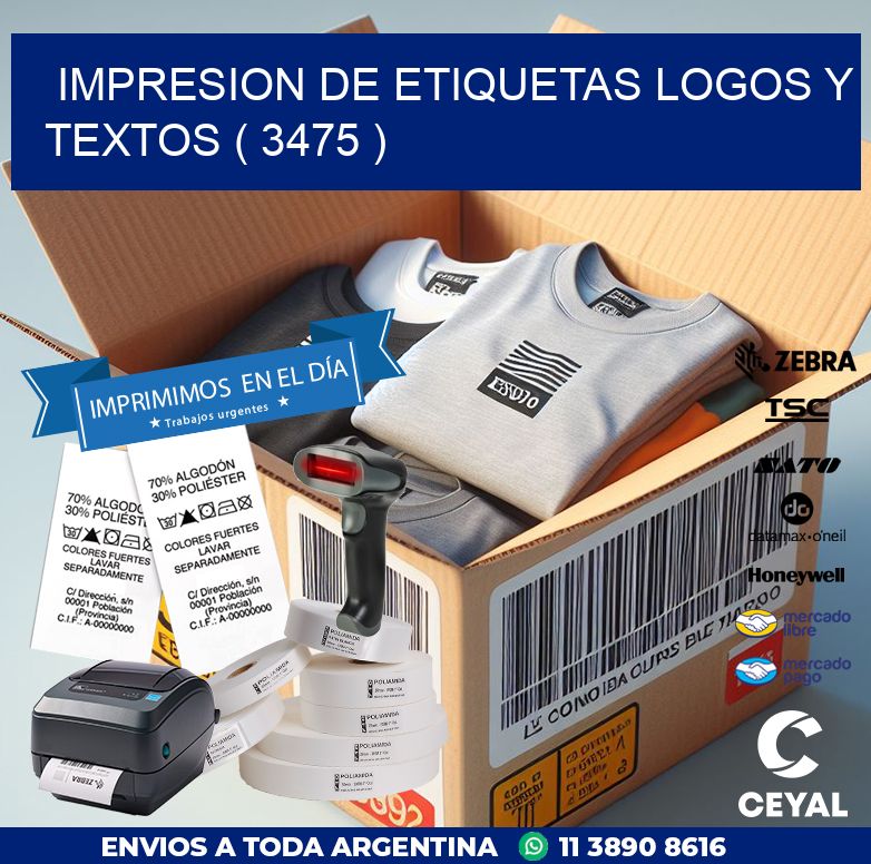 impresion de etiquetas logos y textos ( 3475 )