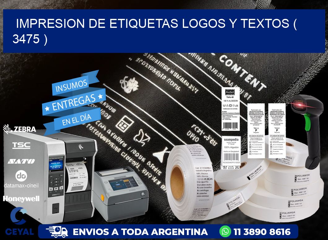 impresion de etiquetas logos y textos ( 3475 )