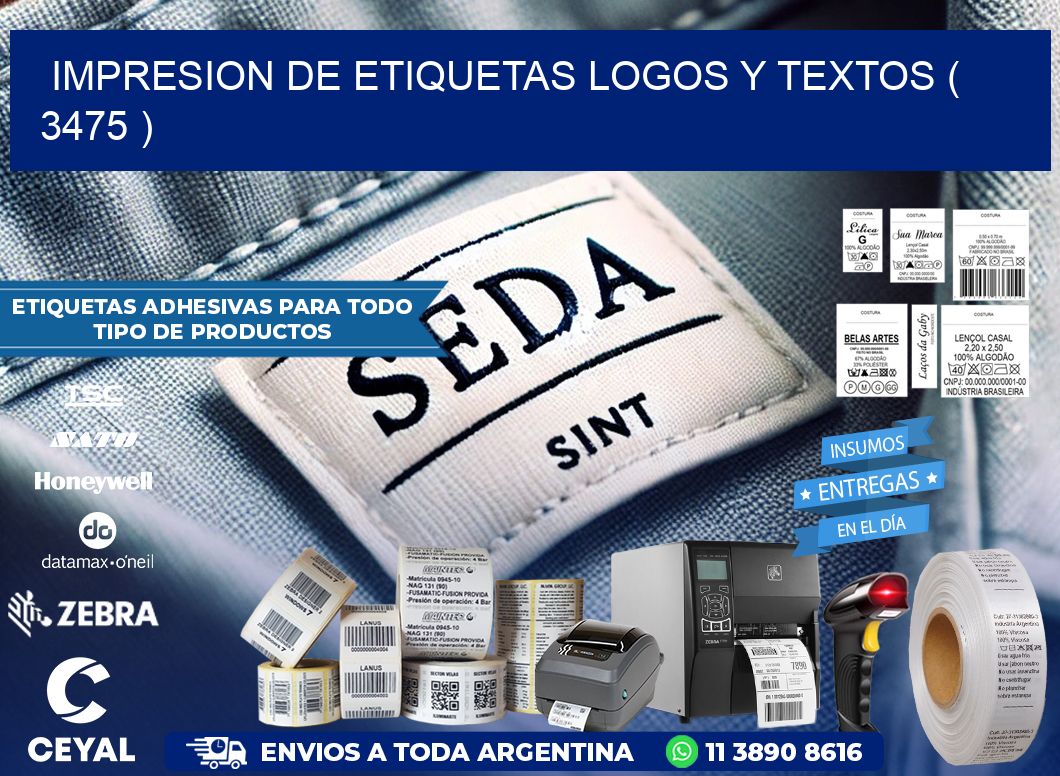 impresion de etiquetas logos y textos ( 3475 )