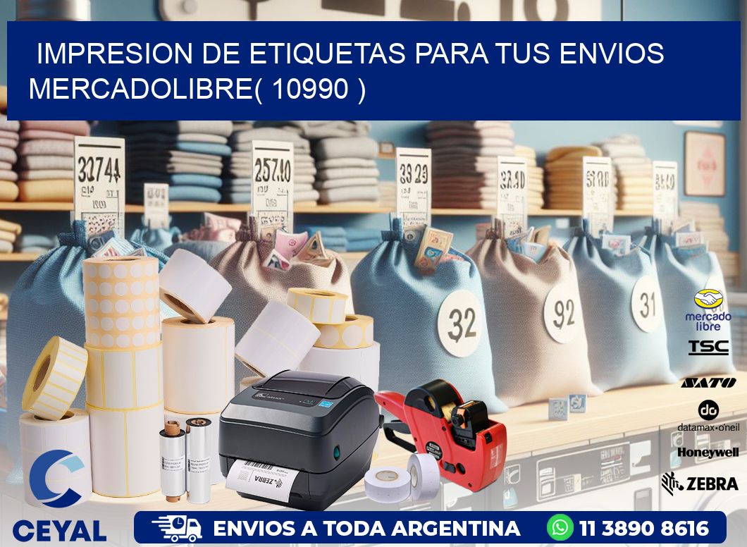 impresion de etiquetas para tus envios mercadolibre( 10990 )