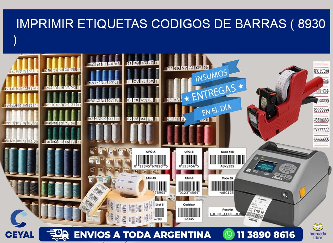 imprimir etiquetas codigos de barras ( 8930 )