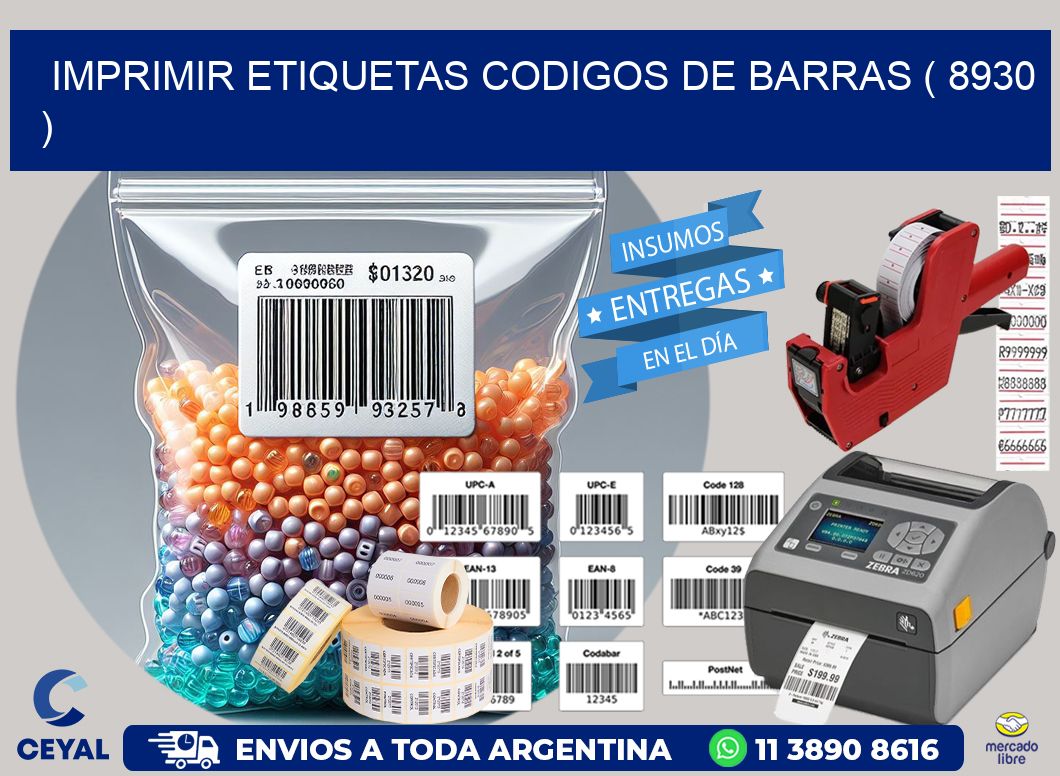 imprimir etiquetas codigos de barras ( 8930 )