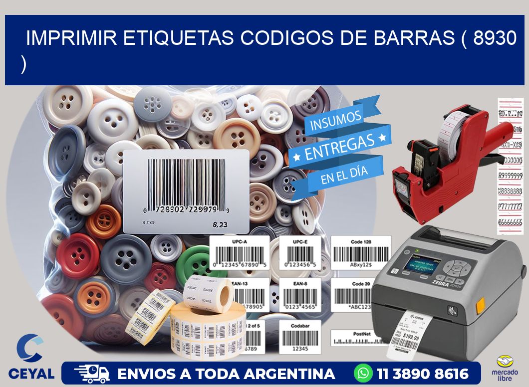 imprimir etiquetas codigos de barras ( 8930 )
