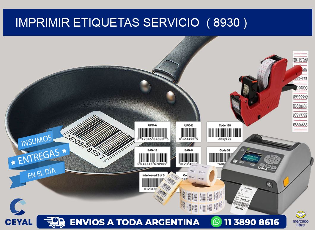 imprimir etiquetas servicio ( 8930 )