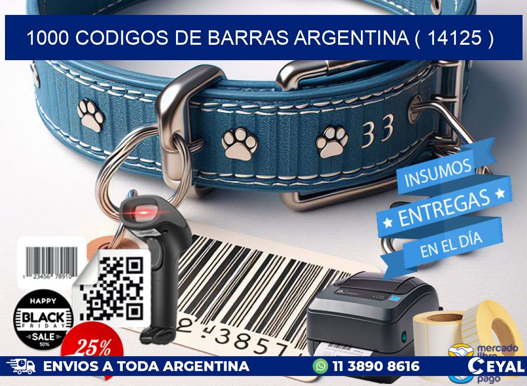 1000 codigos de barras argentina ( 14125 )