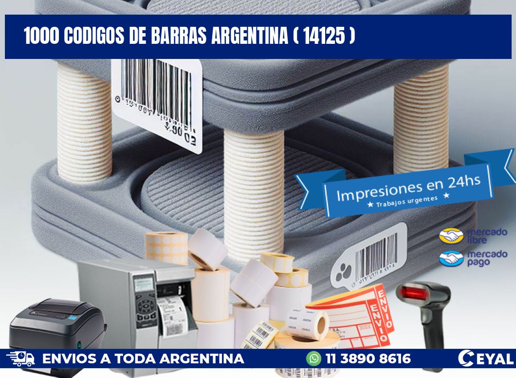 1000 codigos de barras argentina ( 14125 )