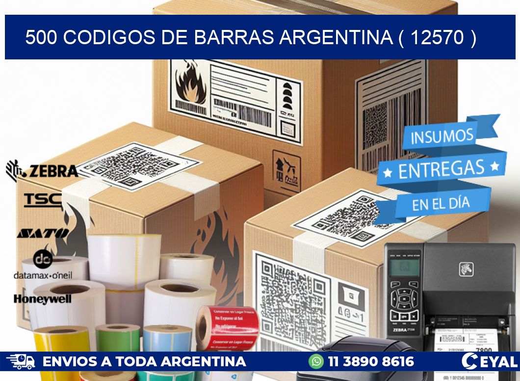 500 codigos de barras argentina ( 12570 )