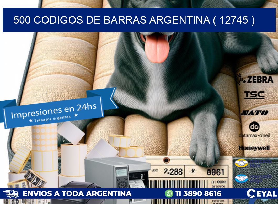 500 codigos de barras argentina ( 12745 )
