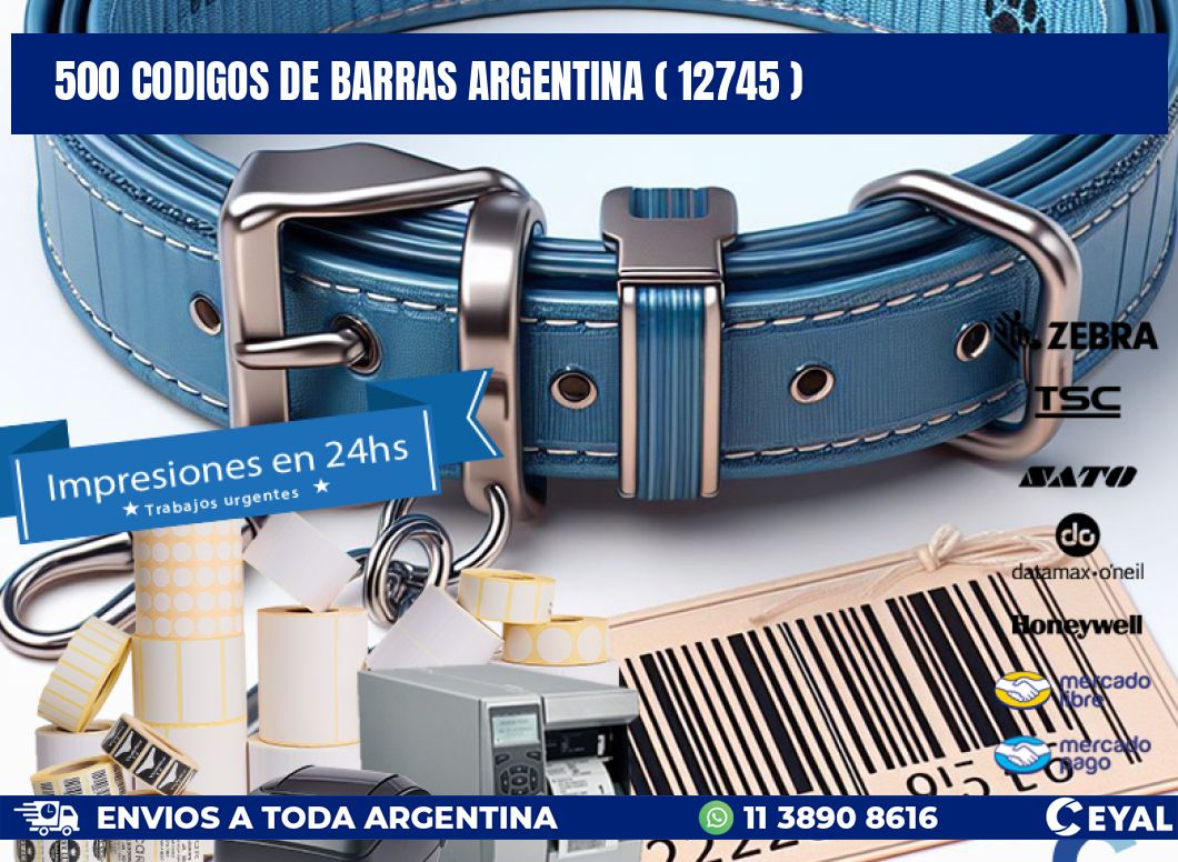 500 codigos de barras argentina ( 12745 )