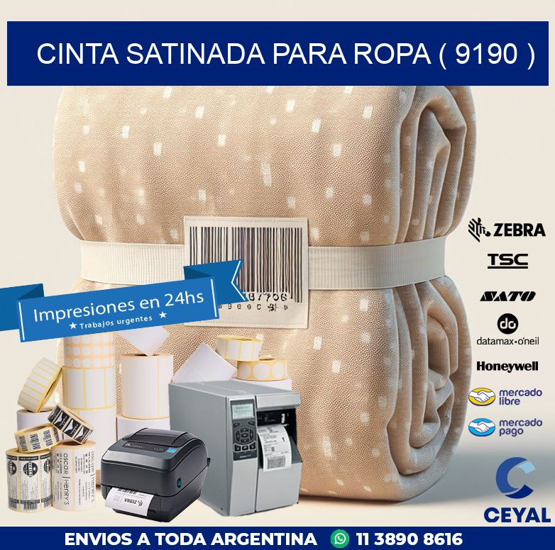 CINTA SATINADA PARA ROPA ( 9190 )