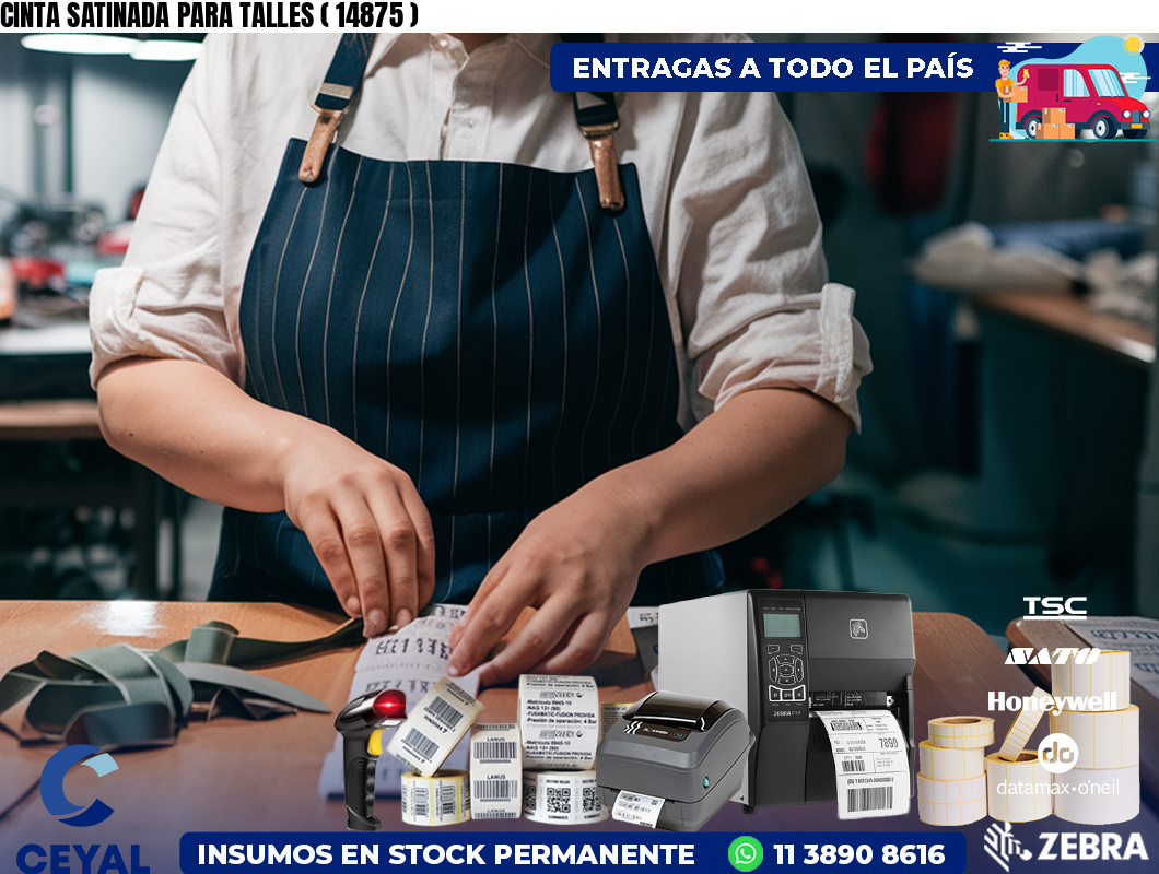 CINTA SATINADA PARA TALLES ( 14875 )