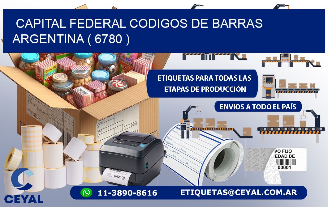 Capital federal codigos de barras argentina ( 6780 )