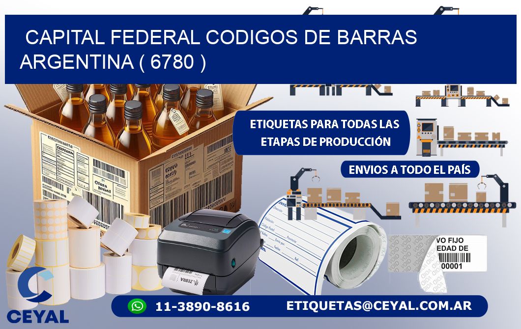Capital federal codigos de barras argentina ( 6780 )