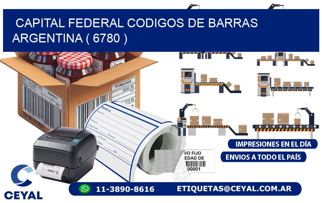 Capital federal codigos de barras argentina ( 6780 )