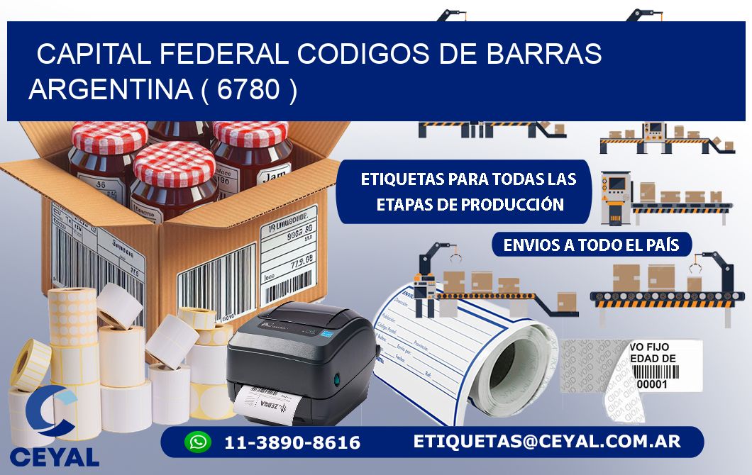 Capital federal codigos de barras argentina ( 6780 )