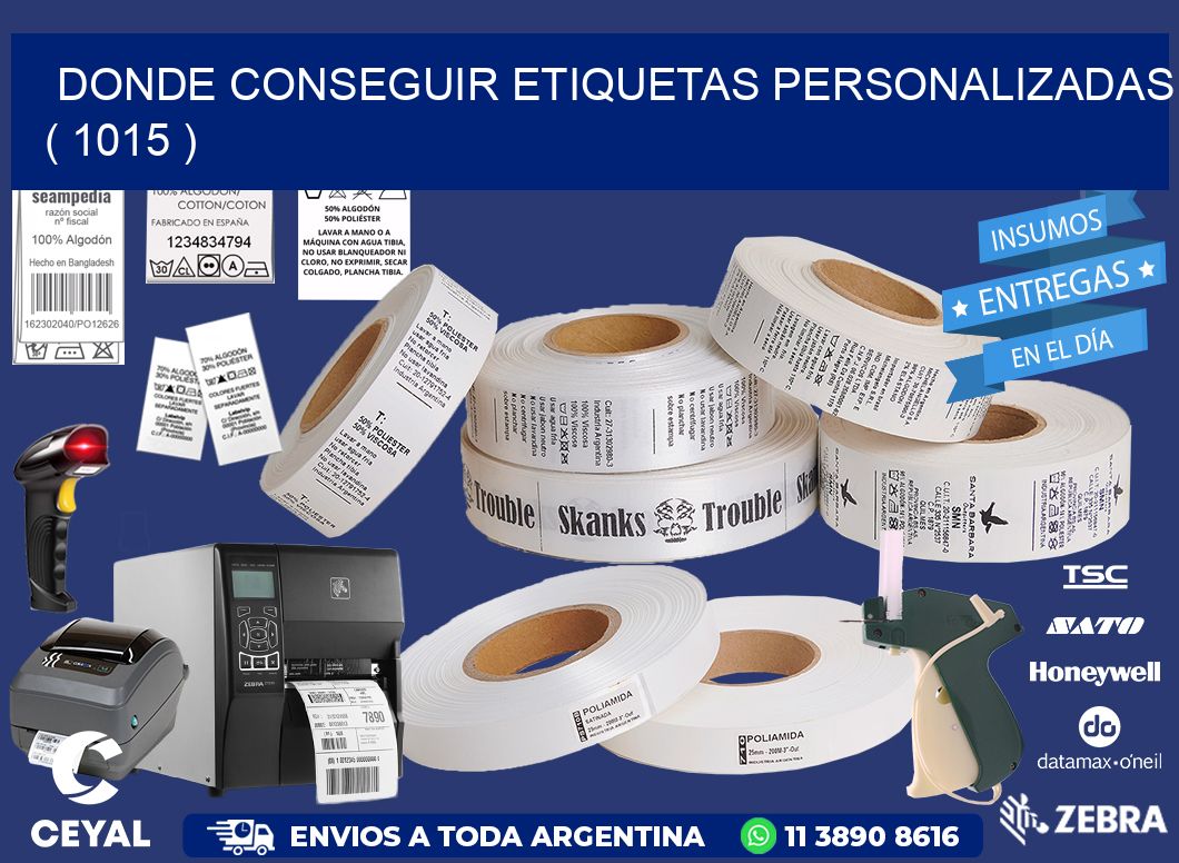 DONDE CONSEGUIR ETIQUETAS PERSONALIZADAS ( 1015 )
