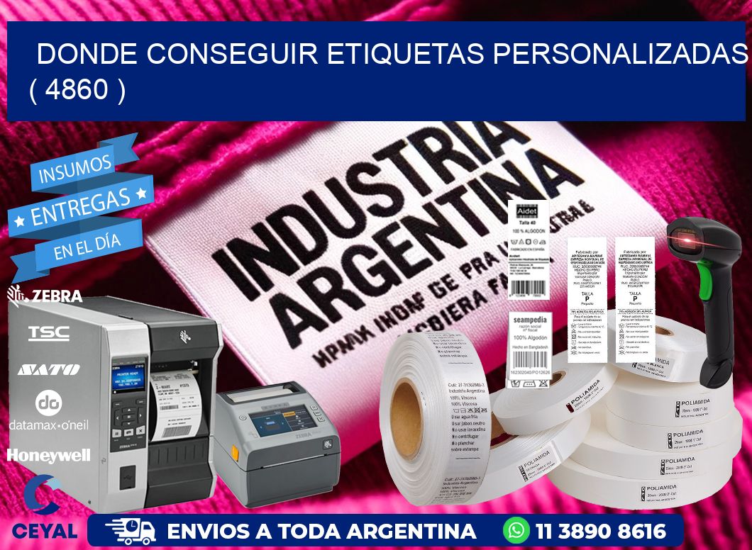 DONDE CONSEGUIR ETIQUETAS PERSONALIZADAS ( 4860 )