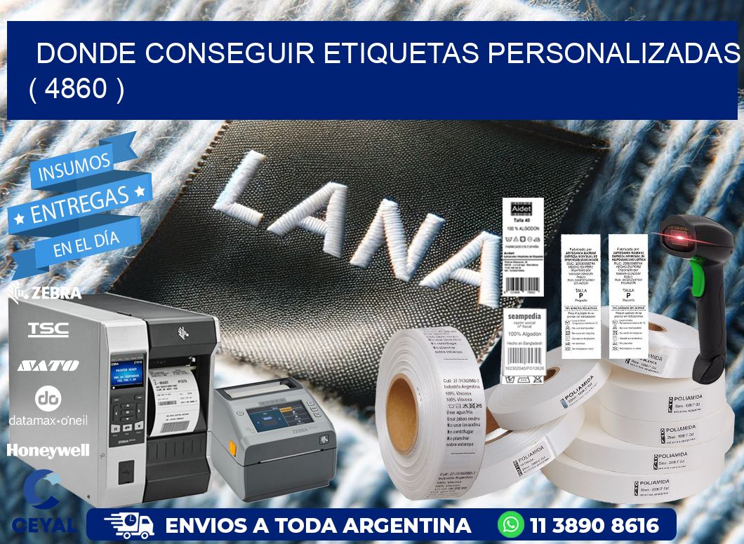 DONDE CONSEGUIR ETIQUETAS PERSONALIZADAS ( 4860 )