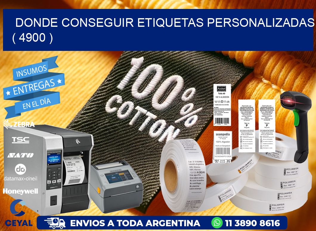 DONDE CONSEGUIR ETIQUETAS PERSONALIZADAS ( 4900 )