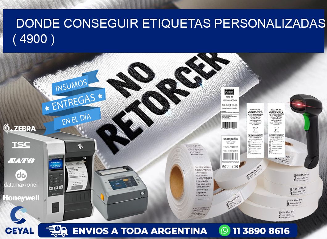 DONDE CONSEGUIR ETIQUETAS PERSONALIZADAS ( 4900 )