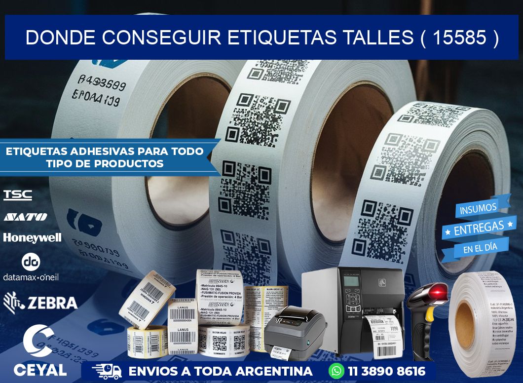 DONDE CONSEGUIR ETIQUETAS TALLES ( 15585 )